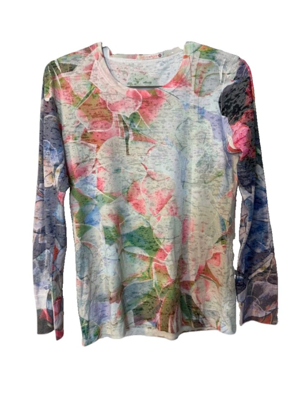 Before + Again Print Thermal Long Sleeve Top